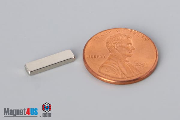 1/2" x 1/8" x 1/16" N40 Neodymium Block Magnet - photo 1