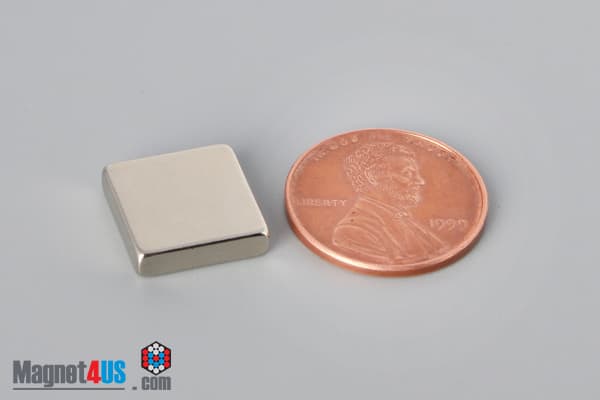 1/2" x 1/8" x 1/2" N40 Neodymium Block Magnet - photo 1