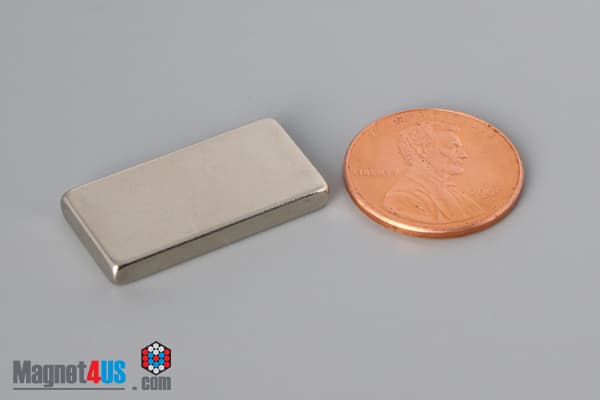 1/2" x 1/8" x 1" N52 Neodymium Block Magnet