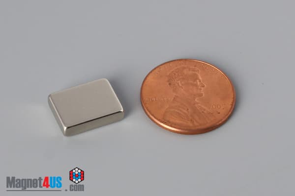 1/2" x 3/8" x 1/8" N45 Neodymium Block Magnet
