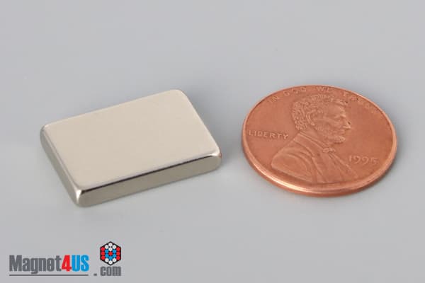 3/4" x 1/2" x 1/8" N40 Neodymium Block Magnet - photo 1