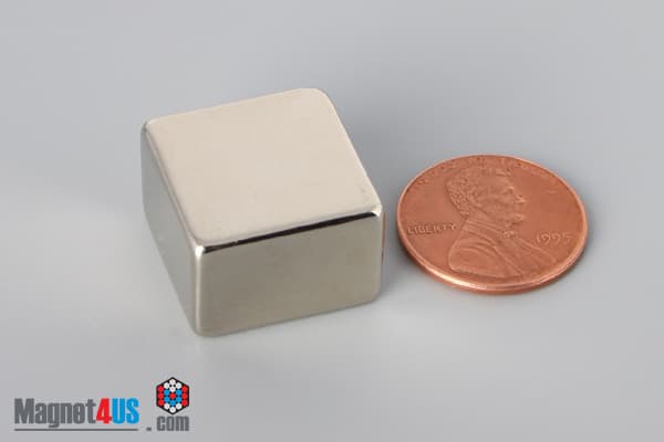 3/4" x 3/4" x 1/2" N45 Neodymium Block Magnet