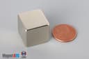 3/4" x 3/4" x 3/4" N40 Neodymium Block Magnet - photo 1