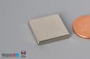 3/4" x 3/4" x 1/8" N40 Neodymium Block Magnet - photo 3