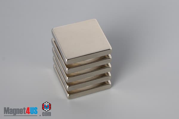 3/4" x 3/4" x 1/8" N40 Neodymium Block Magnet - photo 4