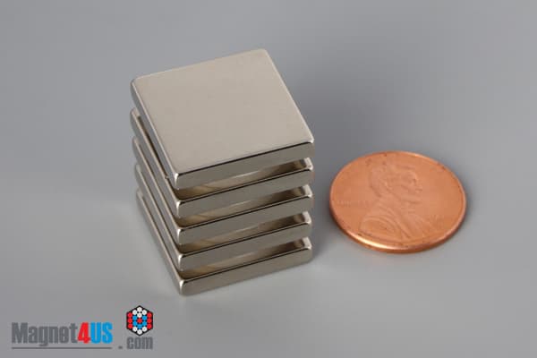 3/4" x 3/4" x 1/8" N40 Neodymium Block Magnet - photo 5