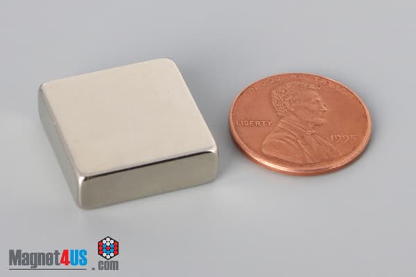 3/4" x 3/4" x 1/4" N45 Neodymium Block Magnet