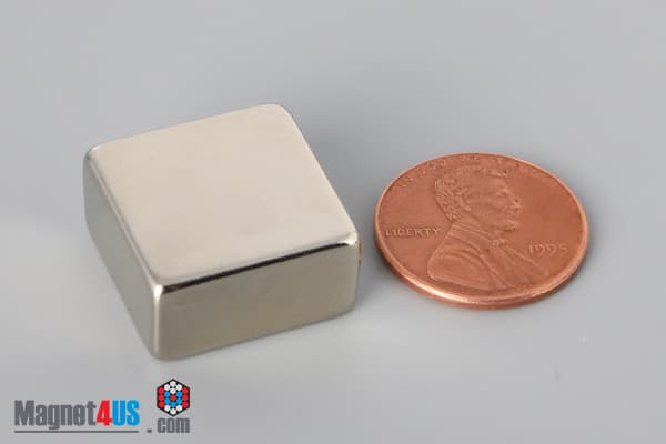 3/4" x 3/4" x 3/8" N45 Neodymium Block Magnet - photo 1