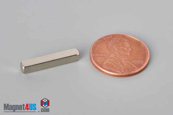 3/4" x 1/8" x 1/8" N45 Neodymium Block Magnet - photo 1