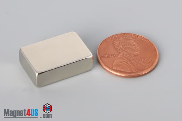 3/4" x 1/4" x 1/2" N45 Neodymium Block Magnet - photo 1
