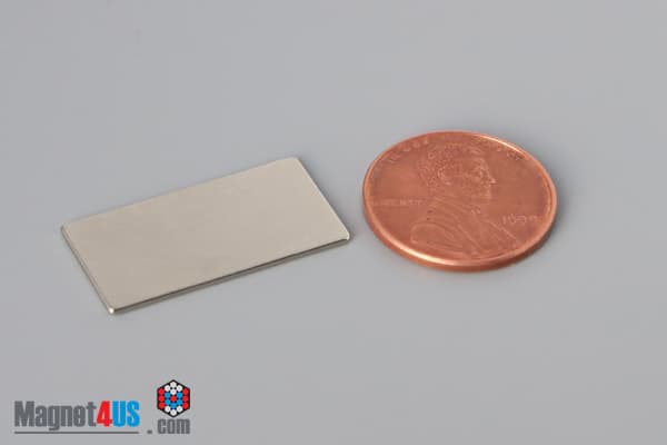 1" x 1/2" x 1/32" N45 Neodymium Block Magnet - photo 1