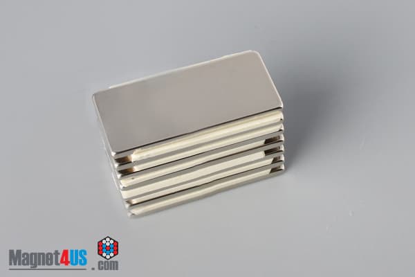 1" x 1/2" x 1/16" N40 Neodymium Block Magnet - photo 4