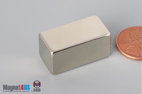 1" x 1/2" x 1/2" N45 Neodymium Block Magnet - photo 3
