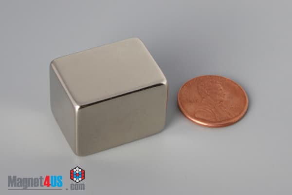 1" x 3/4" x 3/4" N45 Neodymium Block Magnet