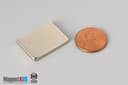 1" x 3/4" x 1/8" N45 Neodymium Block Magnet - photo 1