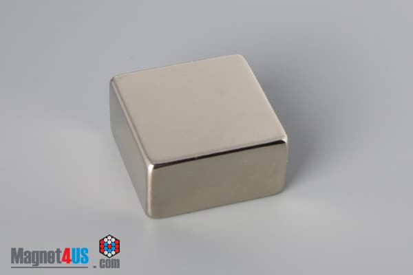 1" x 1" x 1/2" N40 Neodymium Block Magnet - photo 2