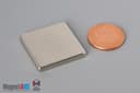 1" x 1" x 1/8" N40 Neodymium Block Magnet - photo 1