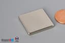 1" x 1" x 1/8" N40 Neodymium Block Magnet - photo 3