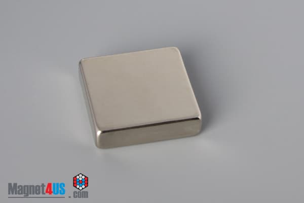 1" x 1" x 1/4" N40 Neodymium Block Magnet - photo 2