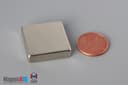 1" x 1" x 1/4" N40 Neodymium Block Magnet - photo 1