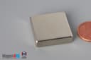 1" x 1" x 1/4" N40 Neodymium Block Magnet - photo 3