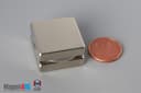 1" x 1" x 1/4" N40 Neodymium Block Magnet - photo 5