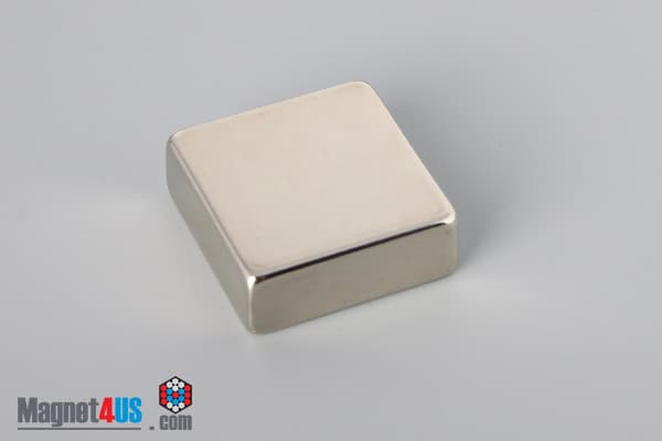 1" x 1" x 3/8" N40 Neodymium Block Magnet - photo 2