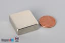 1" x 1" x 3/8" N40 Neodymium Block Magnet - photo 1