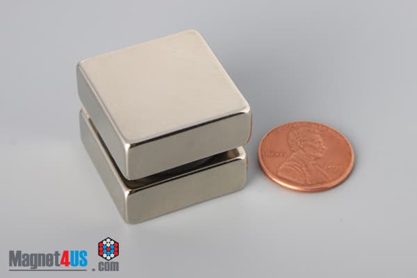 1" x 1" x 3/8" N40 Neodymium Block Magnet - photo 5