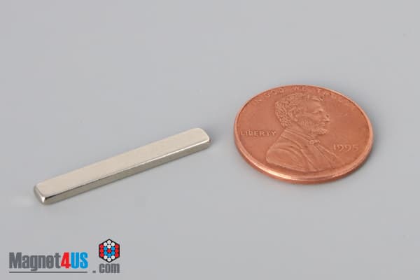1" x 1/8" x 1/16" N40 Neodymium Block Magnet - photo 1