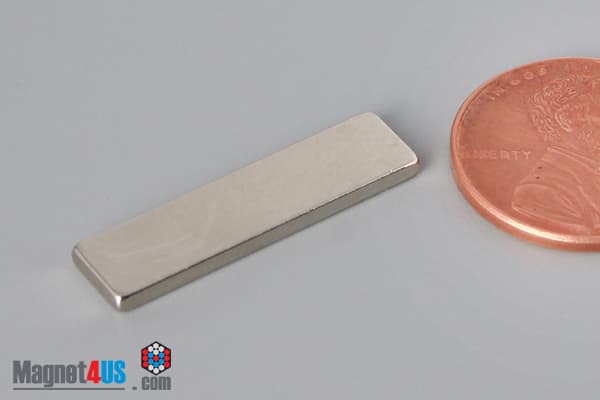 1" x 1/4" x 1/16" N52 Neodymium Block Magnet - photo 3