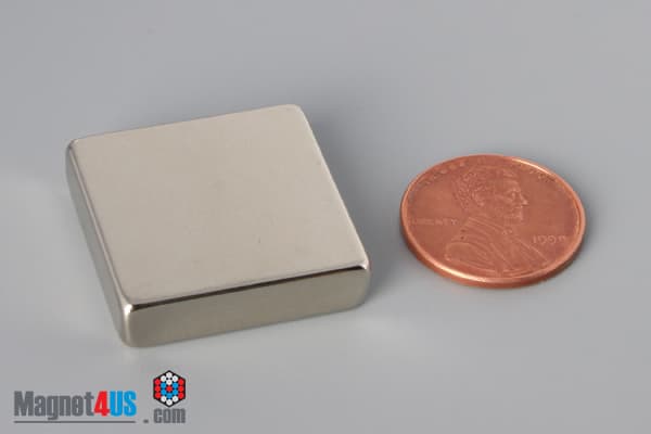 1" x 1/4" x 1" N45 Neodymium Block Magnet - photo 1