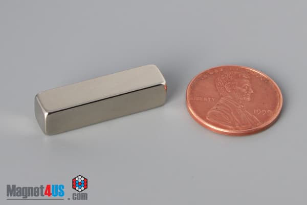 1" x 1/4" x 1/4" N52 Neodymium Block Magnet - photo 1