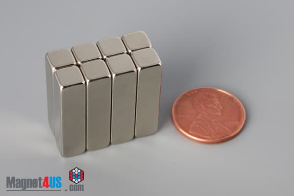 1" x 1/4" x 1/4" N52 Neodymium Block Magnet - photo 5