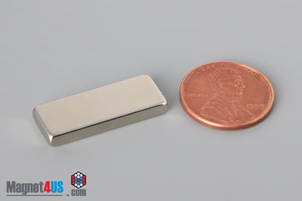 1" x 3/8" x 1/8" N45 Neodymium Block Magnet