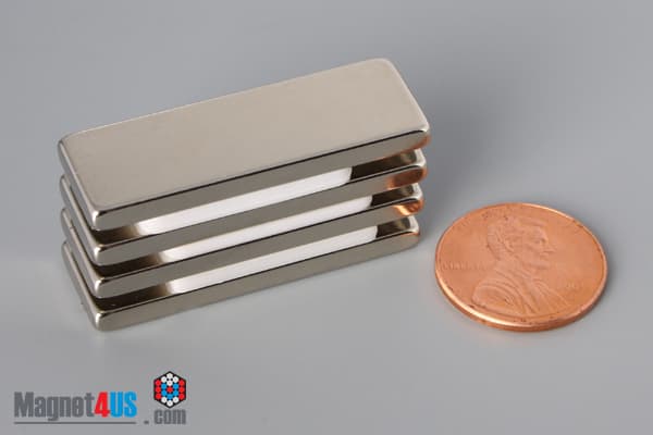 1 1/2" x 1/2" x 1/8" N45 Neodymium Block Magnet - photo 5