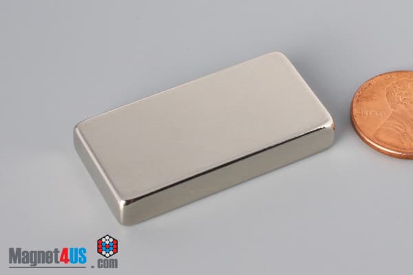 1 1/2" x 3/4" x 1/4" N45 Neodymium Block Magnet - photo 3