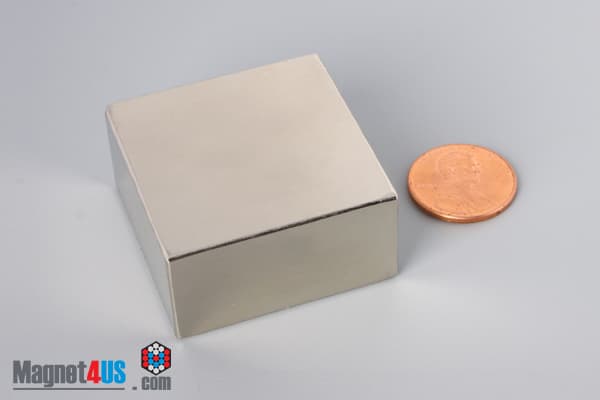 1 1/2" x 1 1/2" x 3/4" N52 Neodymium Block Magnet - photo 1