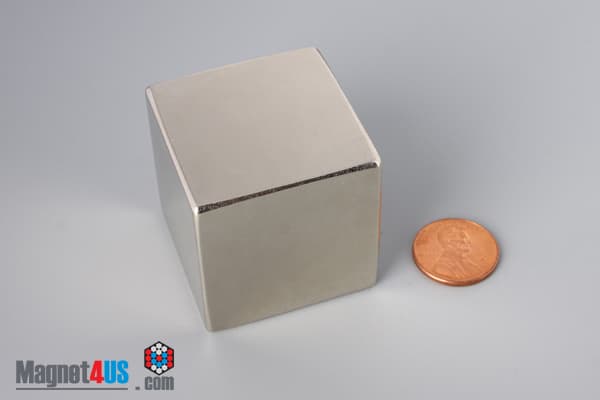 1 1/2" x 1 1/2" x 1 1/2" N45 Neodymium Block Magnet