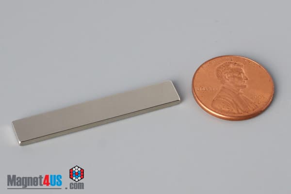 1 1/2" x 1/4" x 1/16" N40 Neodymium Block Magnet - photo 1