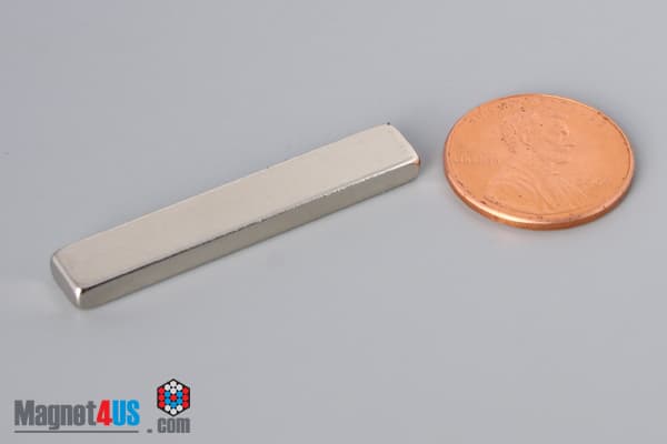 1 1/2" x 1/4" x 1/8" N40 Neodymium Block Magnet