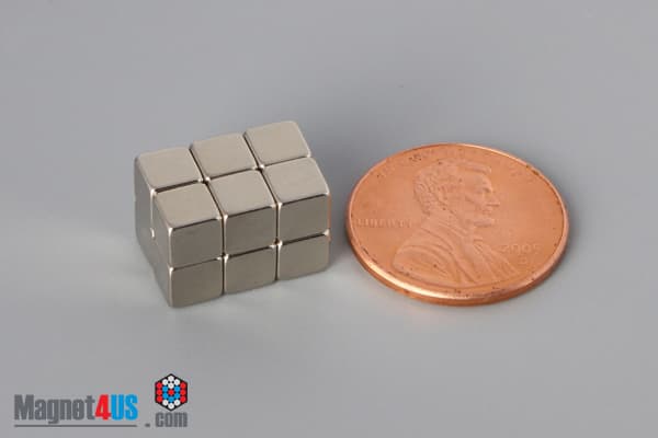3/16" x 3/16" x 3/16" N40 Neodymium Block Magnet - photo 5