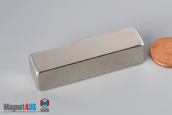 2" x 1/2" x 1/2" N45 Neodymium Block Magnet - photo 3