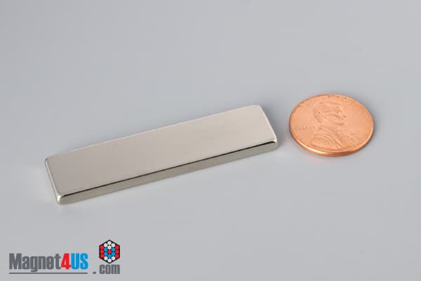2" x 1/2" x 1/8" N40 Neodymium Block Magnet - photo 1