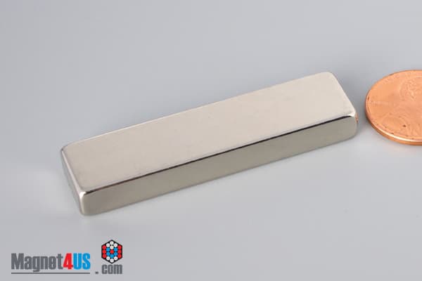 2" x 1/2" x 1/4" N40 Neodymium Block Magnet - photo 3