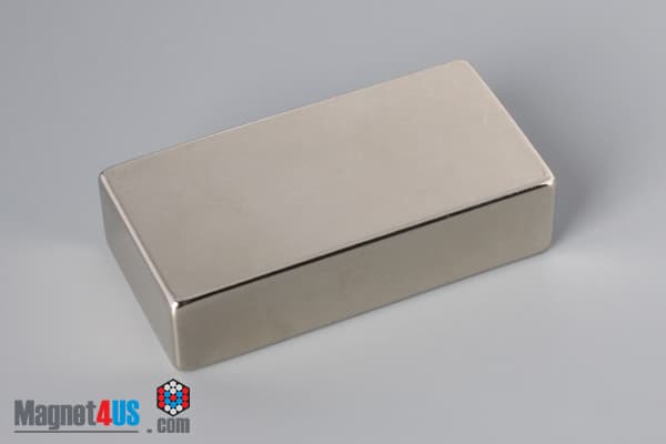 2" x 1" x 1/2" N40 Neodymium Block Magnet - photo 2