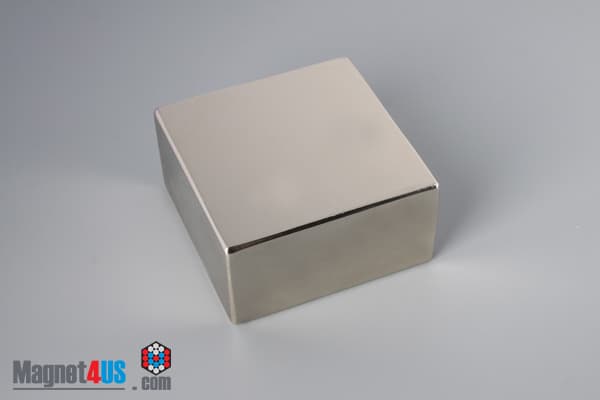 2" x 2" x 1" N45 Neodymium Block Magnet - photo 2