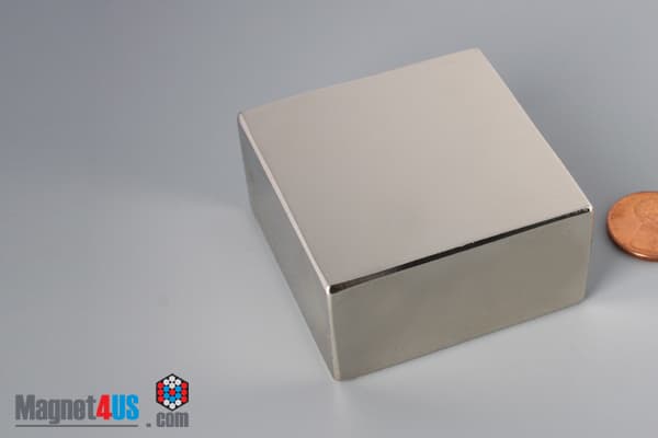 2" x 2" x 1" N45 Neodymium Block Magnet - photo 3