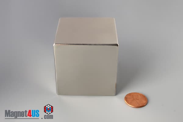 2" x 2" x 2" N40 Neodymium Block Magnet - photo 1
