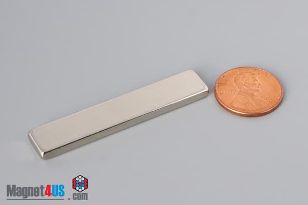 2" x 3/8" x 1/8" N45 Neodymium Block Magnet
